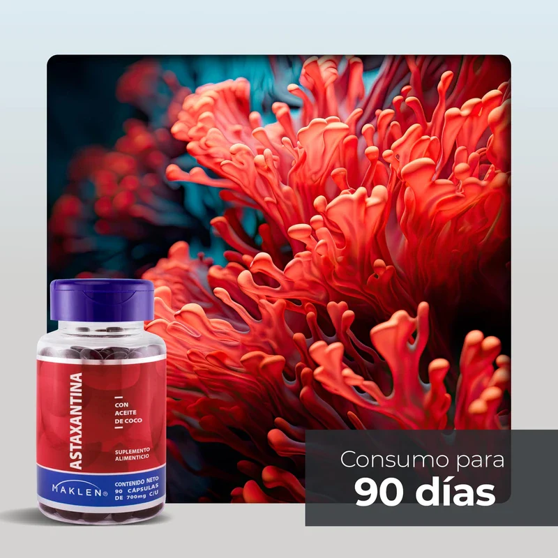 ASTAXANTINA | Astaxantina con Aceite de Coco Fraccionado MCT Oil | 90 Cápsulas Softgels de 700mg | Potente Antioxidante Carotenoide Natural Premium | Keto Friendly | Maklen - Image 4