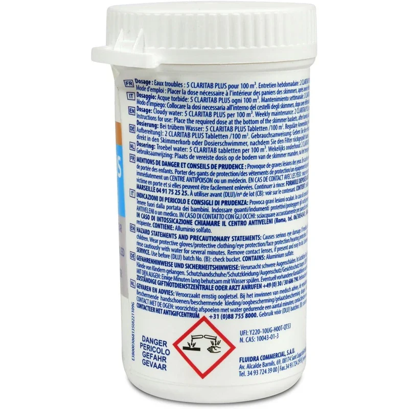 Astral Pool Claritab 5 x 20 g Tablets - Highly Concentrated Flocculation Tablet with Double Effect Coagulation & Flocculation Water Filtration Slow Dissolving for Use in Skimmer Basket - Image 7