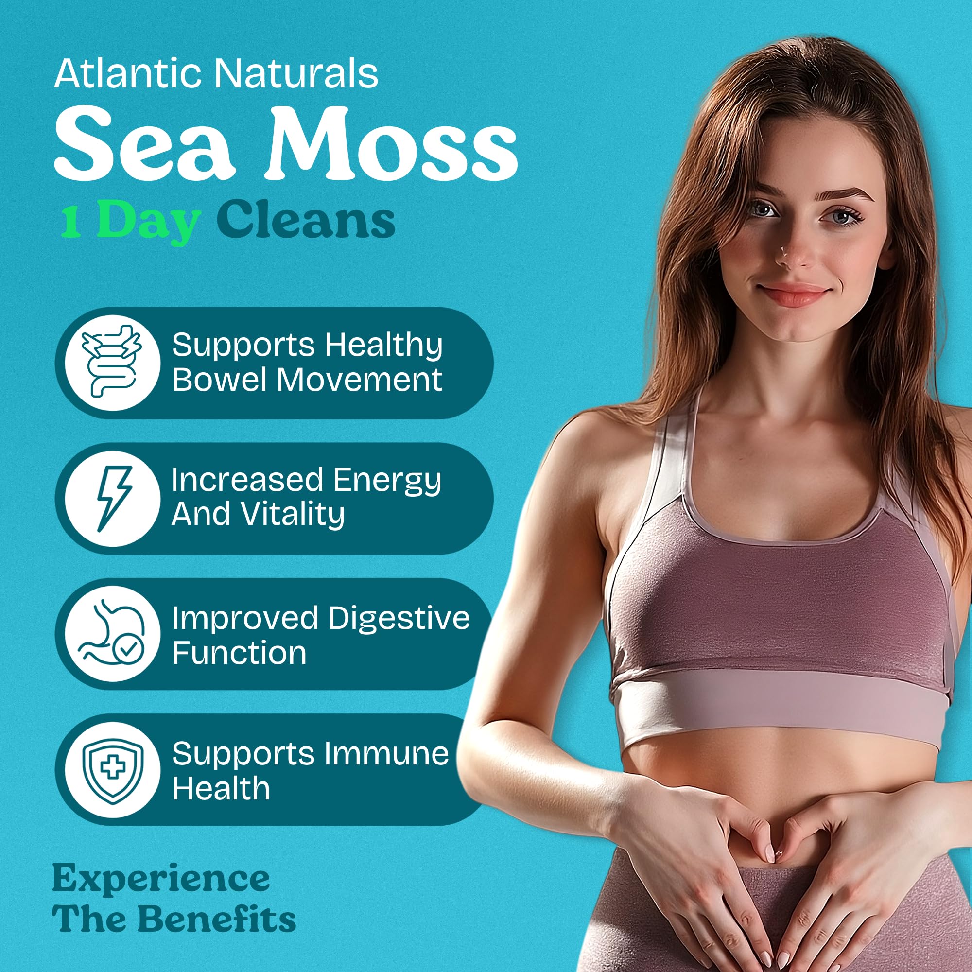 Atlantic Naturals - 1 Day Colon Cleanse Full Body Detox Drink - Sea Moss Supplement for Women & Men, Gut Health, Kidney & Liver Immune Energy Enhancer Gut Cleanse - Lemon Flavor Juice, 8 fl oz - Image 7