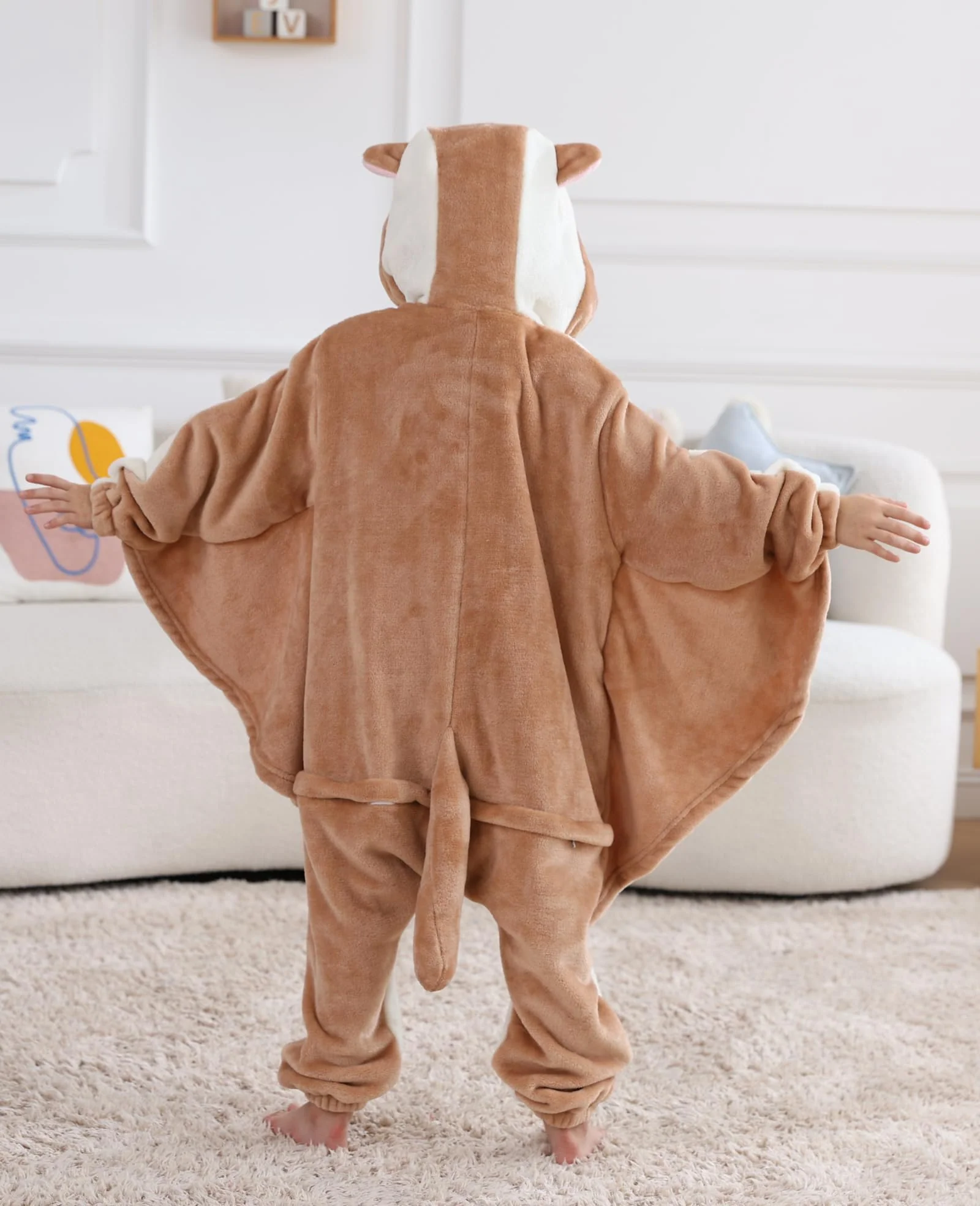 ATOZ Unisex Children Animal Flying Squirrels Onesie, Halloween Costume Pajamas Christmas Cosplay Sleepwear For Boys Girls 10-11Y - Image 2