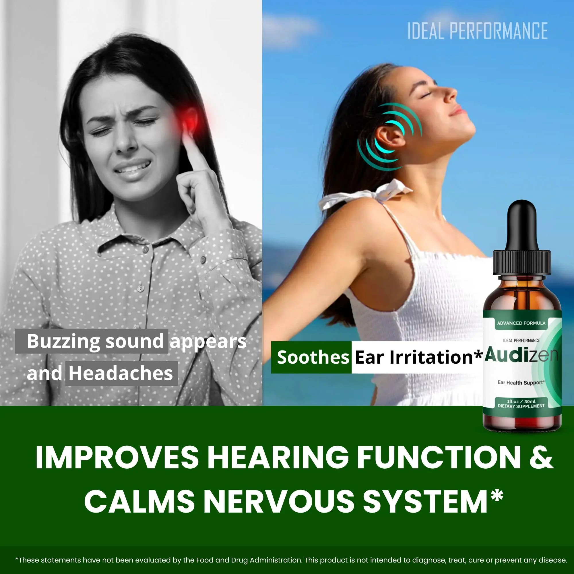 Audizen Tinnitus Drops, Official Audizen Tinnitus Relief for Ringing Ears, Advanced Ear Health Support Supplement Liquid Drops All Natural for Healthy Ringing Ear, Audi Zen Droppers Reviews (1 Pack) - Image 2