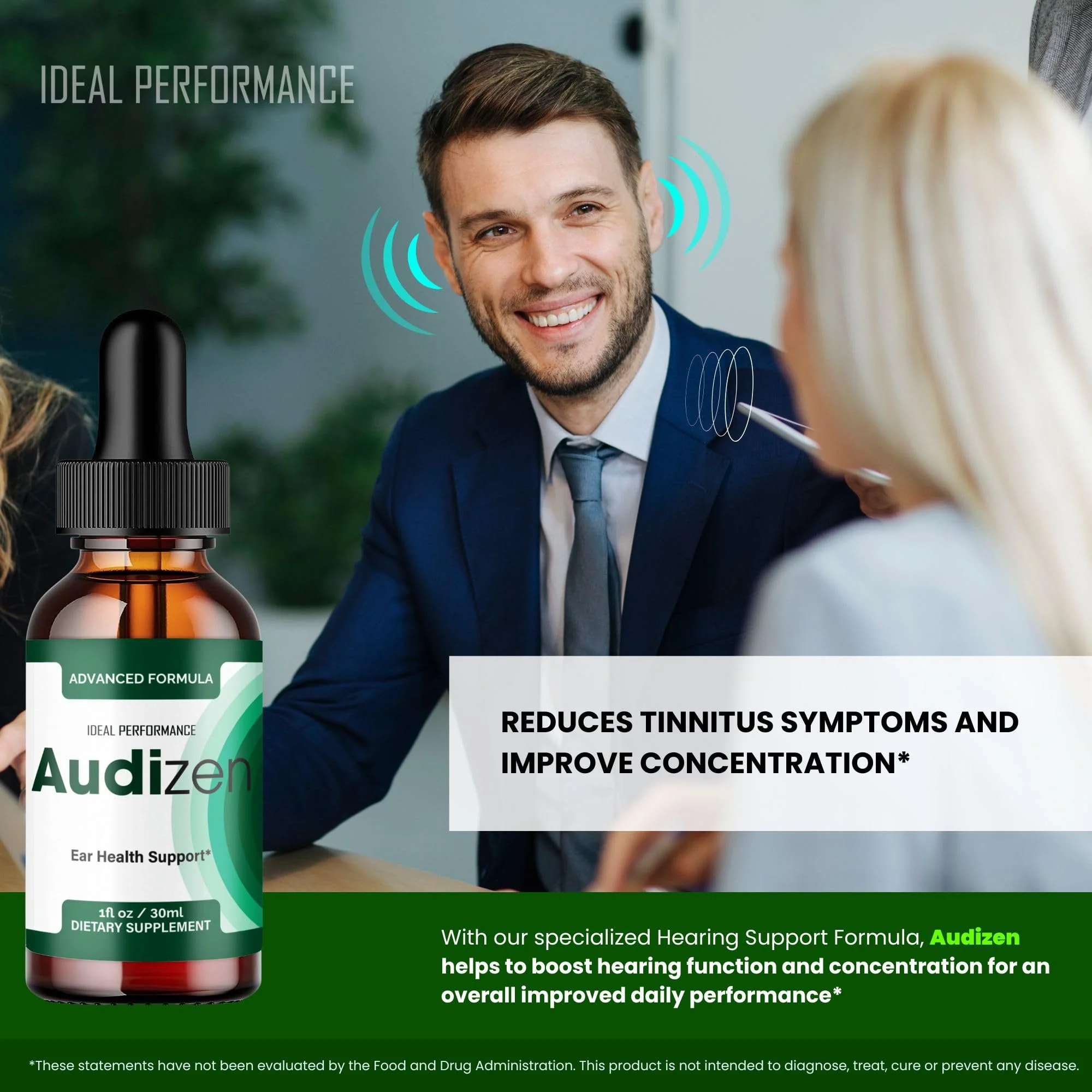 Audizen Tinnitus Drops, Official Audizen Tinnitus Relief for Ringing Ears, Advanced Ear Health Support Supplement Liquid Drops All Natural for Healthy Ringing Ear, Audi Zen Droppers Reviews (1 Pack) - Image 3