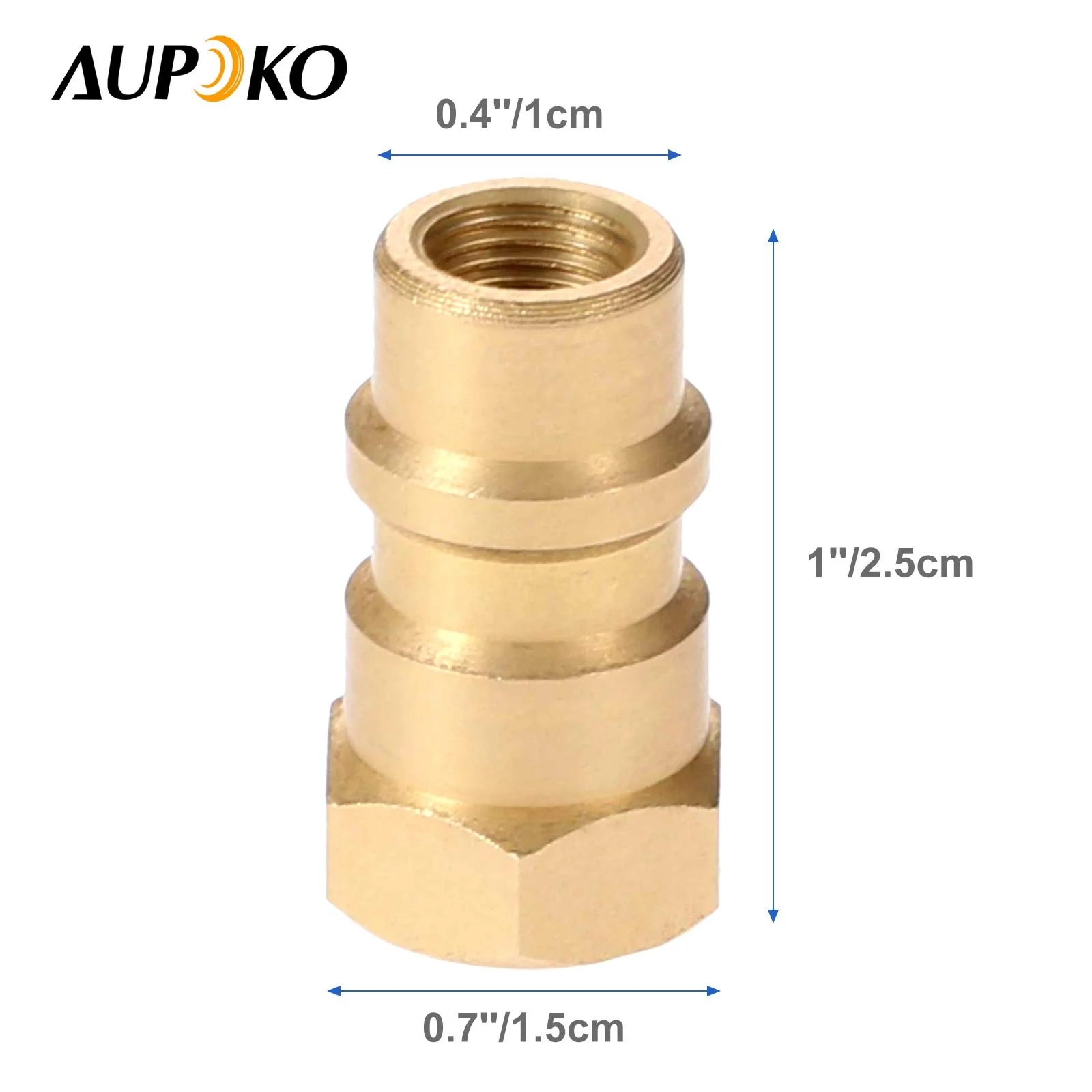 Aupoko A/C Retrofit Valve with Dust Cap, R12 R22 to R134A Fast Quick Conversion, 1/4" to 8v1 Thread, with R134A Quick Coupler Interface and Core Valve - Image 3