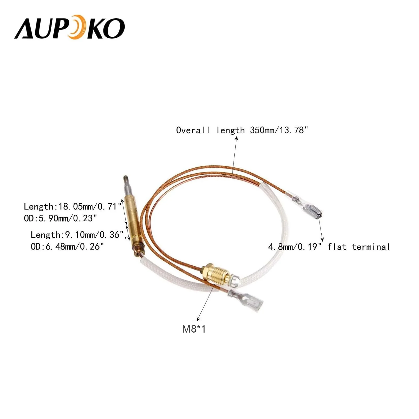 Aupoko Gas Patio Heater Parts Thermocouple and Anti Tilt Switch, Gas Patio Heater Safety Kit, Fits for Patio and Room Heater Garden Outdoor Heater Accessories - Image 4