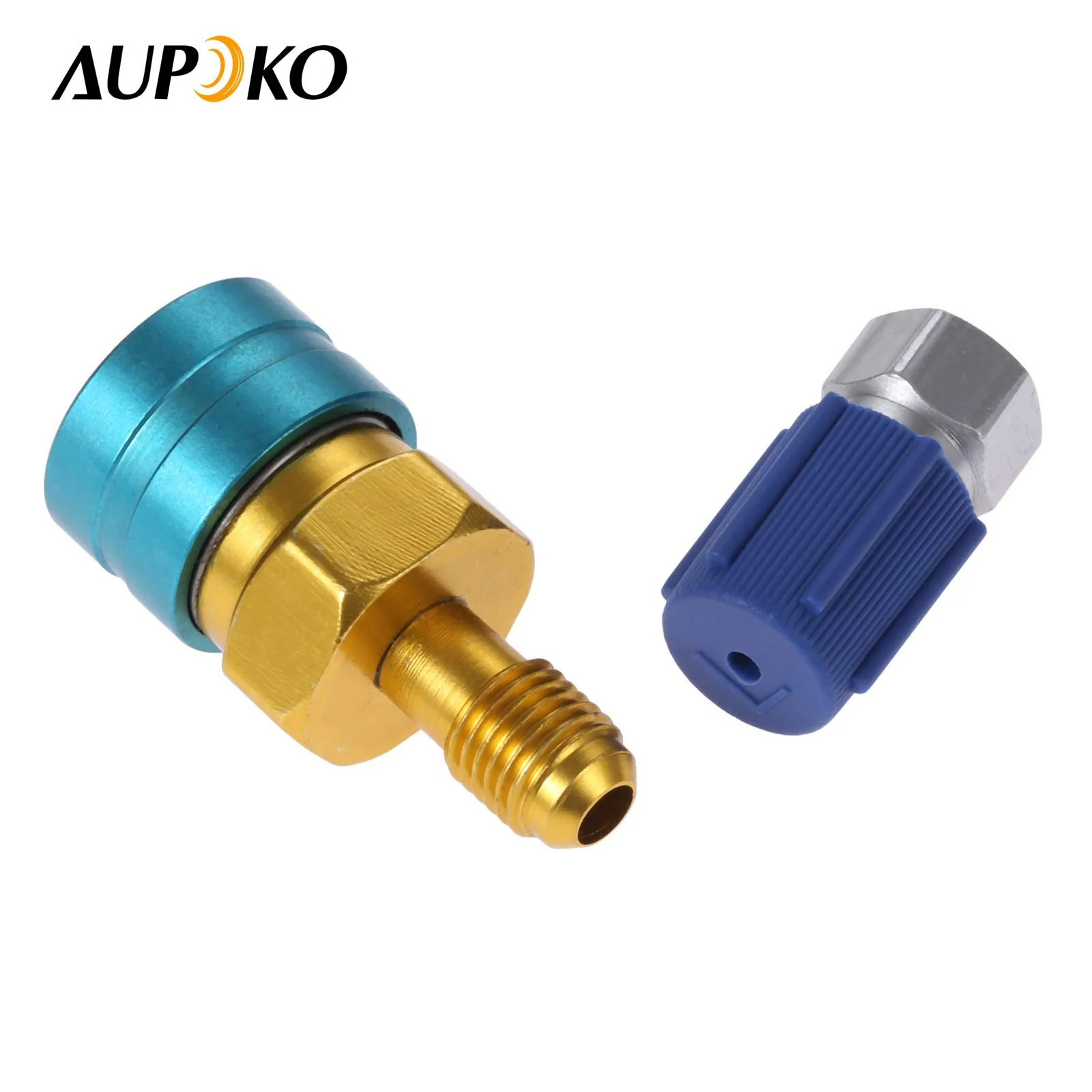 Aupoko R1234YF to R134A Low Side Quick Coupler, R1234YF Low Side Quick Coupler, R12 to R134A Hose Adapter Fitting Connector for Car Air-Conditioning AC Charging - Image 2