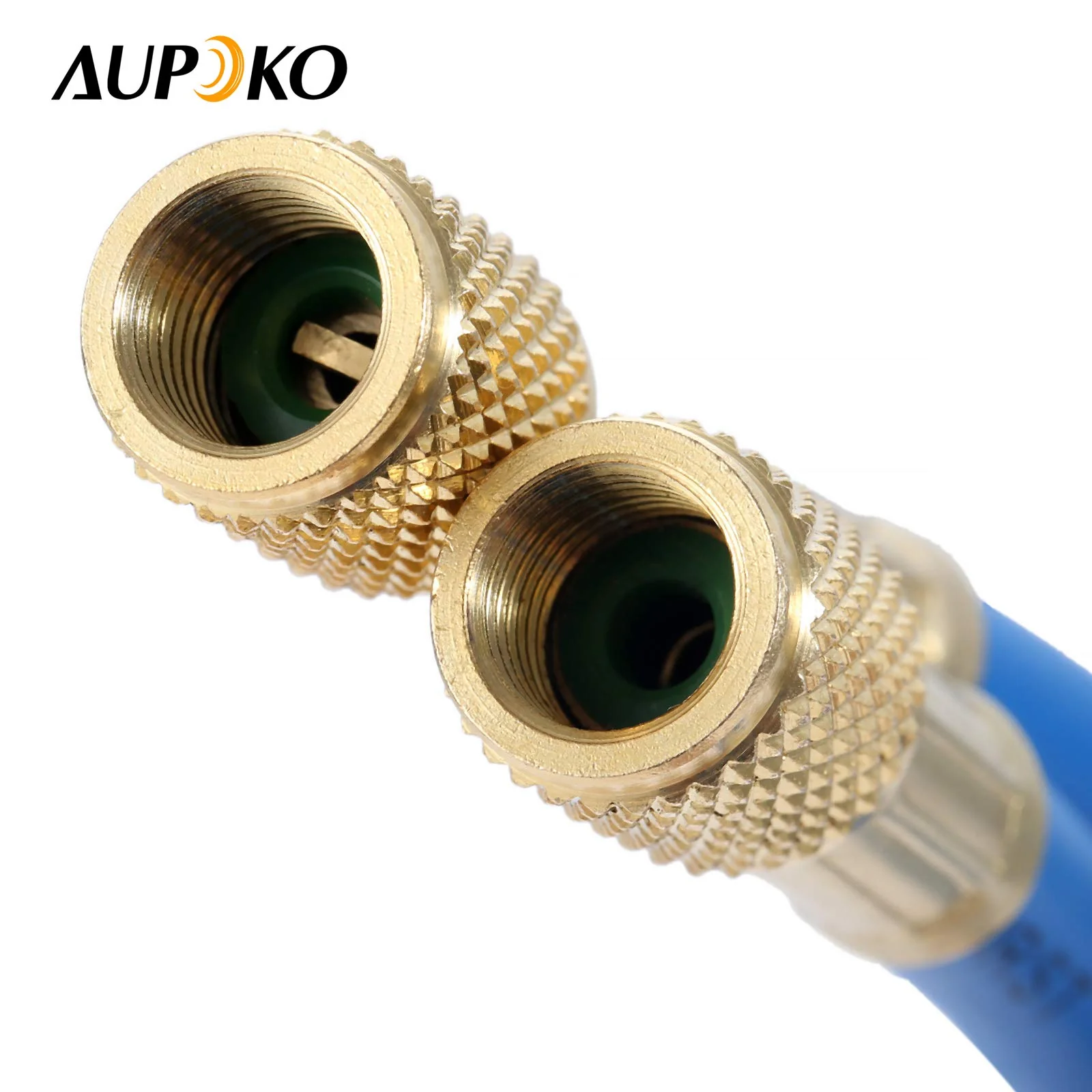 Aupoko R410A AC Refrigerant Charging Hoses, 60’’ R410A HVAC Charging Hose with 1/4’’ SAE Flare, with 800 PSI Working Pressure for R410A R22 R134A R12 R502 Air Condition System - Image 2