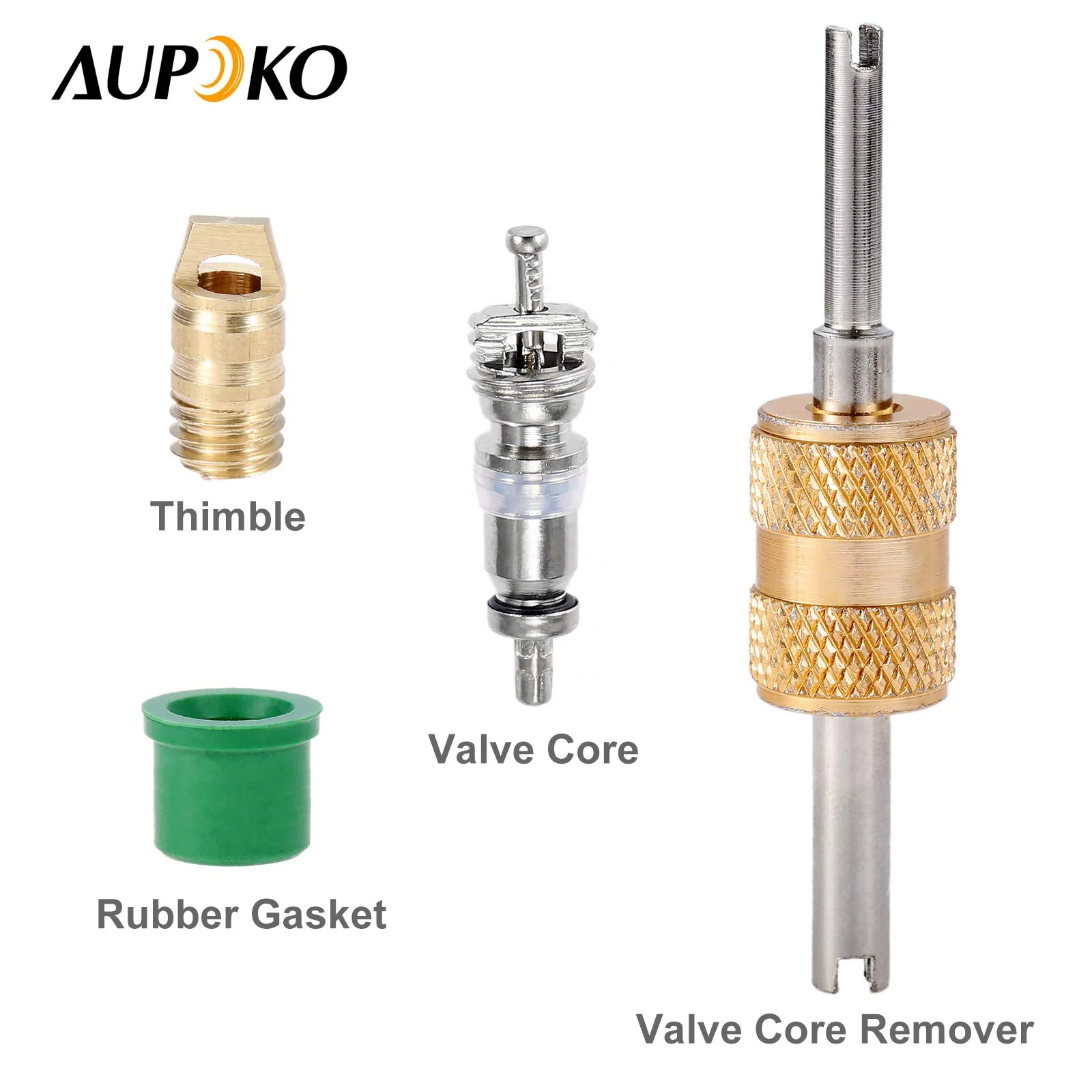 Aupoko R410A Charging Vacuum Port Adapter Kit, 2PC 45 Degree Angled and 90 Degree Charging Vacuum Adapters, 2PC R410A Straight Swivel Adapters, 5/16" Female to 1/4" Male Flare for Mini Split System - Image 3