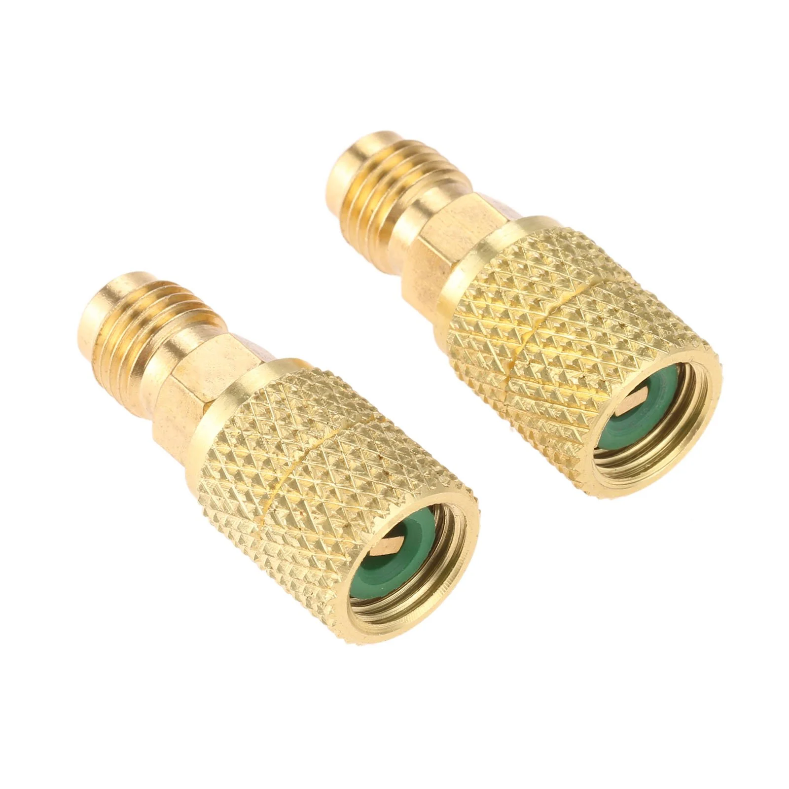 Aupoko R410A Straight Swivel Adapter, R410A Mini Split Adapter with 5/16’’ SAE Female x 1/4’’ SAE Male Quick Couplers Thread, Fits for HVAC Air Conditioner Mini Split System - 2 PC