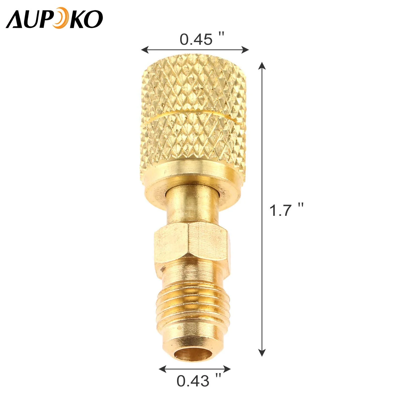 Aupoko R410A Straight Swivel Adapter, R410A Mini Split Adapter with 5/16’’ SAE Female x 1/4’’ SAE Male Quick Couplers Thread, Fits for HVAC Air Conditioner Mini Split System - 2 PC - Image 3