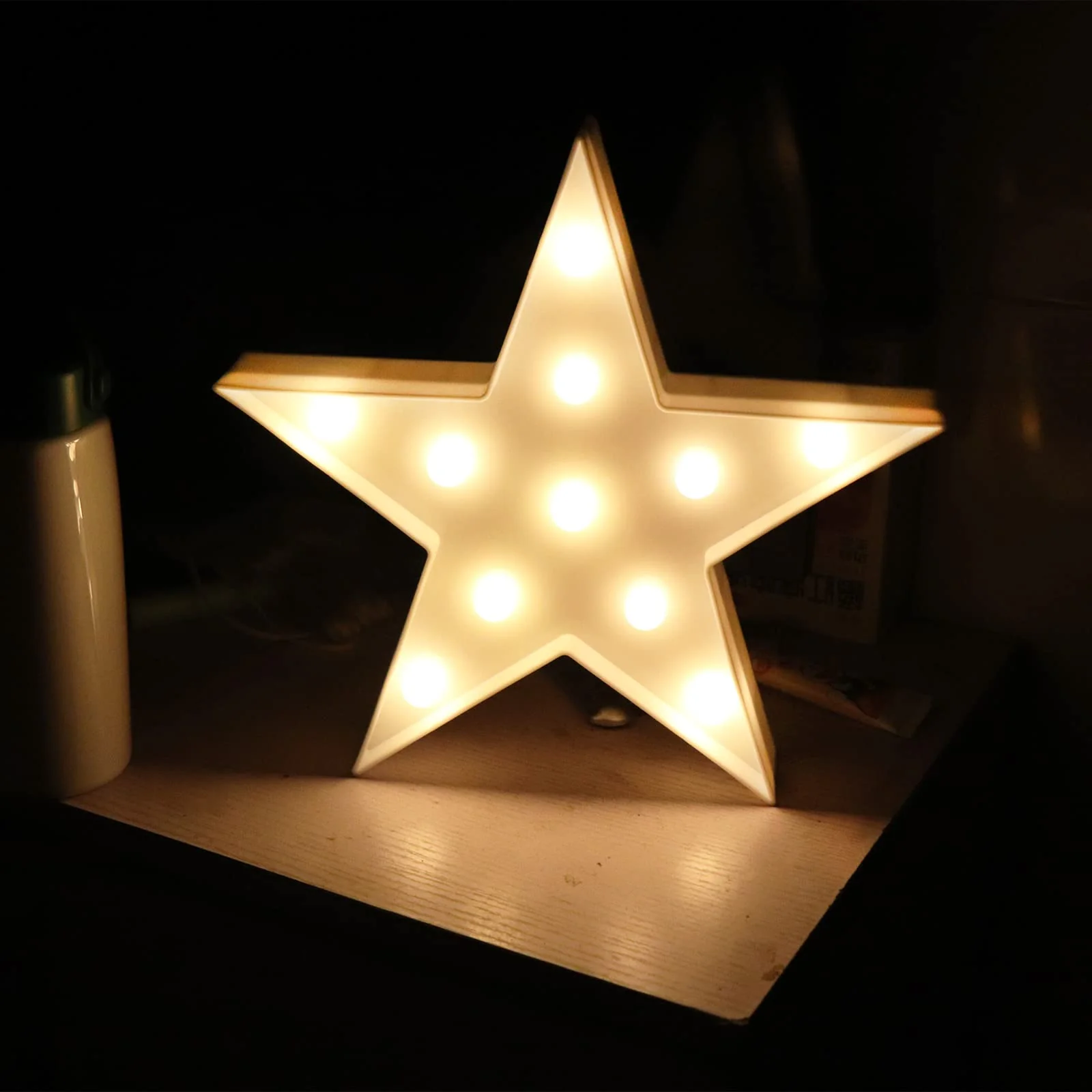 AUSAYE 3 PCS 3D Crescent Moon Light Cloud Led Star Lamp, Decorative Night Lights Room Decor NightLight for Kids Adults Birthday Baby Shower Party Christmas Gifts - Image 2