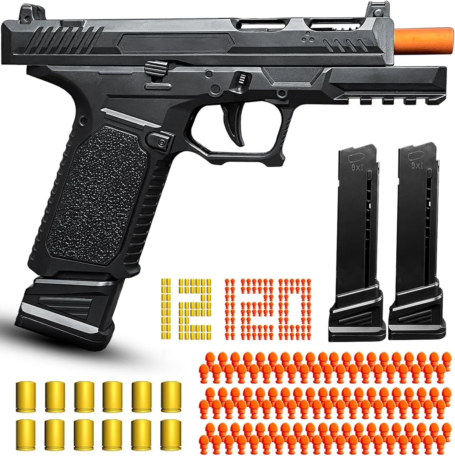 Automatic Shell Ejecting Toy Gun Pistol, Soft Bullet Toy Gun for Boys, Education Model Realistic Toy Pistol Shooting Game Toys Gifts Christmas Birthday for Kids 8+ - Image 2