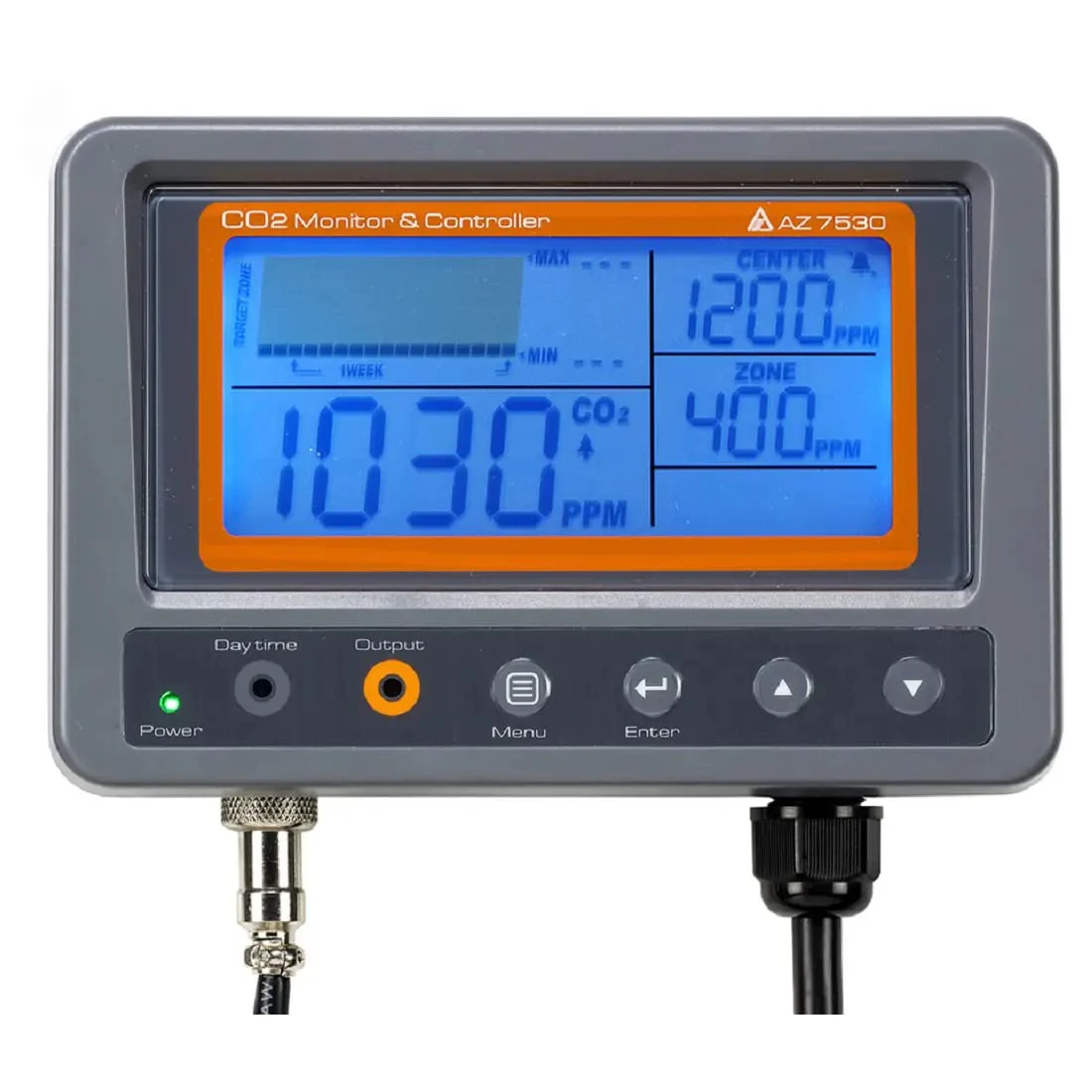 AZ-7530 CO2 Monitor & Controller (Relay Function) with Remote Sensor 0~5000 ppm AZ 7530 CO2 Analyzer Controller AZ7530 - Image 3
