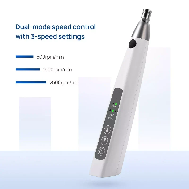 AZDENT Dental Cordless Hygiene Prophy Polishing Handpiece With 2Pcs Prophy Angles - Image 7