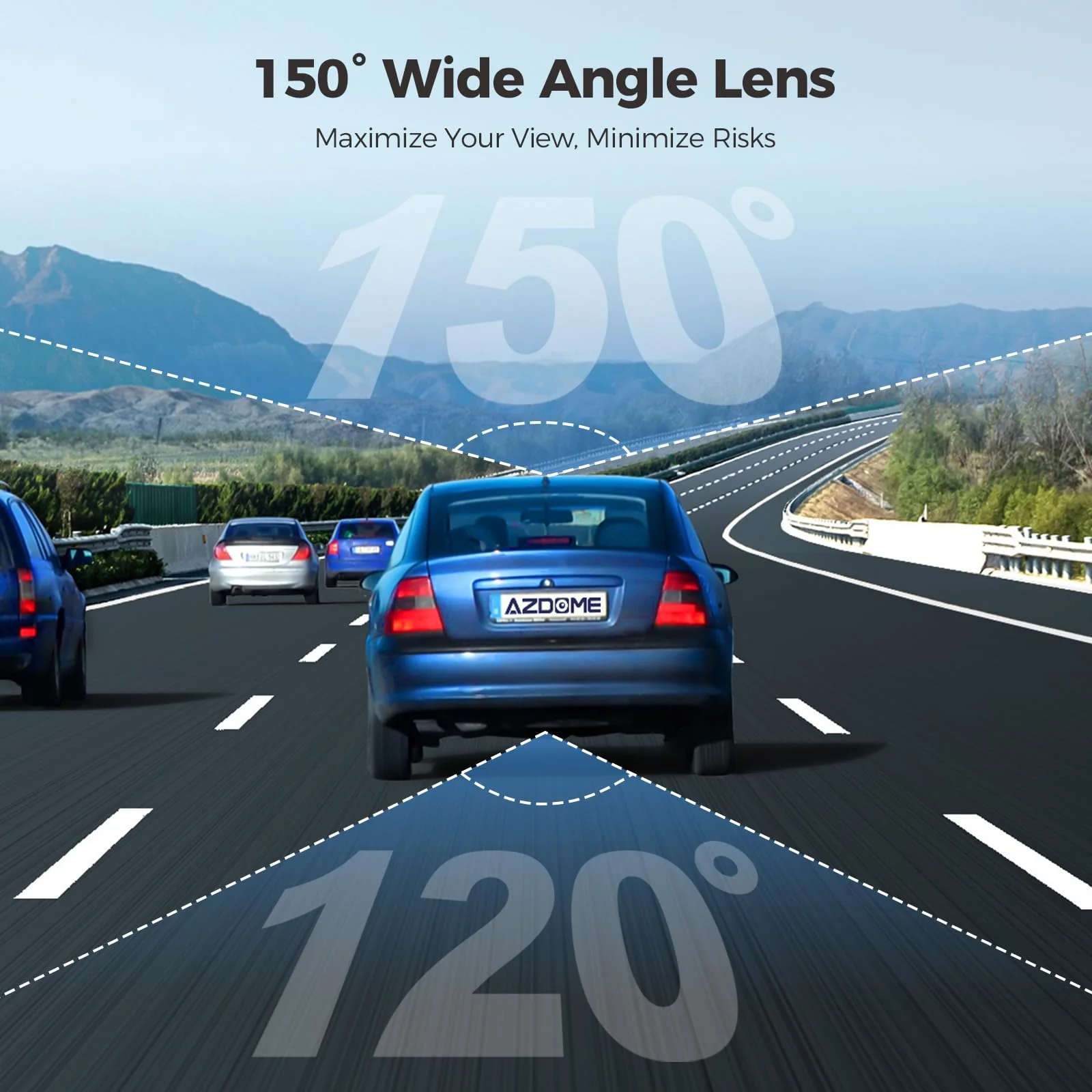 AZDOME M01 Dual Dash Cam Front and Rear with Free 64GB Card, 3" Screen Dual Dashboard Camera for Car, Built-in ADAS G-Sensor, 24H Parking Mode Car Camera (M01 Pro) - Image 4