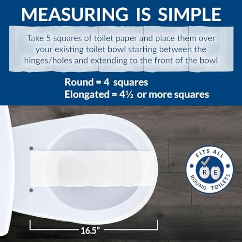MAYFAIR 844CP 000 Edgewater Toilet Seat with Chrome Hinges will Never Come Loose, ROUND, Durable Enameled Wood, White - Image 7