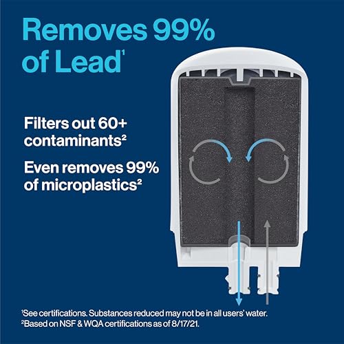 Brita Replacement Water Filter for Faucet Mount, Removes 99% of Lead, Sink Filtration System, Chrome, 2 Count - Image 2