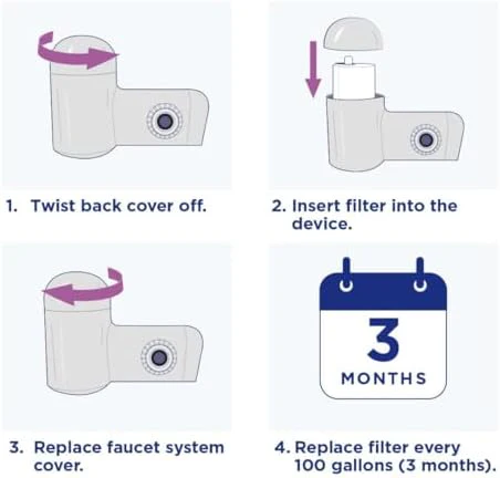 PUR PLUS Faucet Mount Replacement Filter 2-Pack, Genuine PUR Filter, 3-in-1 Powerful, Natural Mineral Filtration, Lead Removal, 6-Month Value, Blue (RF99992) - Image 8