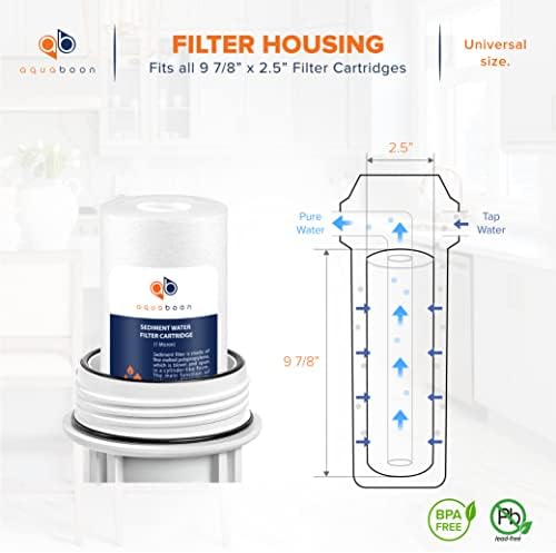 Aquaboon 10” x 2.5” Whole House and Reverse Osmosis Sediment 1 Micron Water Filter Cartridge | COMPATIBLE WITH: Culligan P1, Pentek P1, PD-1-934, P5, AP110, WFPFC5002, CFS110, RS14, WHKF-GD05 (4-PACK) - Image 4