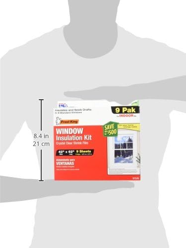 Frost King V73/9H Indoor Shrink Window Kit 42 62-Inch, Clear, 9-Pack - Image 8
