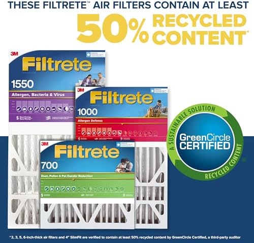 Filtrete 20x25x4 AC Furnace Air Filter, MPR 1550, MERV 12, Fits Lennox & Honeywell, Allergen, Electrostatic Air Cleaning Filter, 4-Pack (actual size 19.88 x 24.63 x 4.31) - Image 7