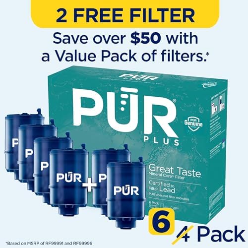 PUR PLUS Mineral Core Faucet Mount Water Filter Replacement (6 Pack) – Compatible With All PUR Faucet Filtration Systems - Image 2