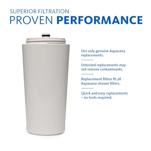 Aquasana Shower Filter | Dermatologist-recommended for softer, healthier skin & hair | Proven to reduce 90% of chlorine for 6 months | High pressure | Includes shower head | AQ-4100 - Image 3