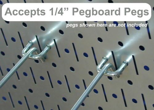 Wall Control 30-P-3232G Gray Metal Pegboard Pack - Image 5
