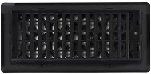 Decor Grates ST410 Scroll Design Floor Register, 4x10 Inches, Textured Black - Image 4