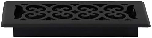 Decor Grates ST410 Scroll Design Floor Register, 4x10 Inches, Textured Black - Image 5