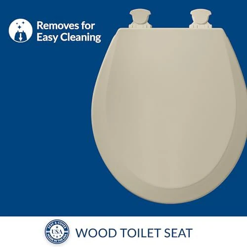 Bemis 500EC 006 Toilet Seat, 1 Pack Round, Bone - Image 2