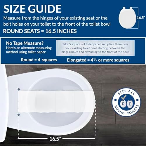 Bemis 500EC 146 Toilet Seat, 1 Pack Round, Almond - Image 6