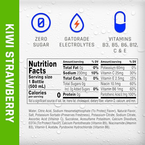 Propel, Kiwi Strawberry, Zero Calorie Sports Drinking Water with Electrolytes and Vitamins C&E, 16.9 Fl Oz (12 Count) - Image 5