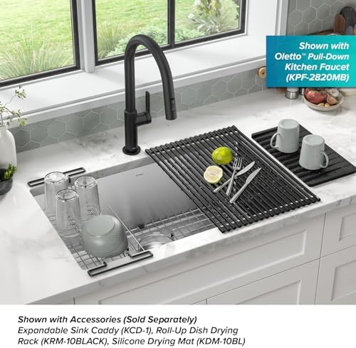 KRAUS Standart Pro 30 -inch Undermount Single Bowl 16 Gauge Stainless Steel Kitchen Sink, KHU100-30 - Image 2