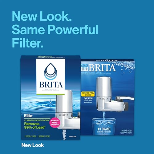 Brita Faucet Mount Water Filter for Sink, Removes 99% of Lead, Elite Filtration System, Includes 1 Replacement Filter, Chrome - Image 3