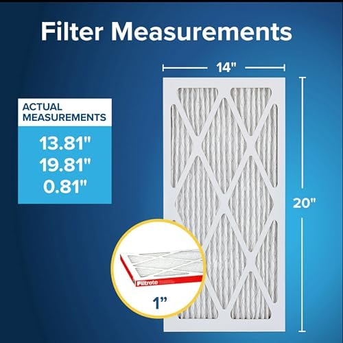 Filtrete 14x20x1 AC Furnace Air Filter, MERV 11, MPR 1000, Micro Allergen Defense, 3-Month Pleated 1-Inch Electrostatic Air Cleaning Filter, 2 Pack (Actual Size 13.781 x 19.781 x 0.84 in) - Image 2