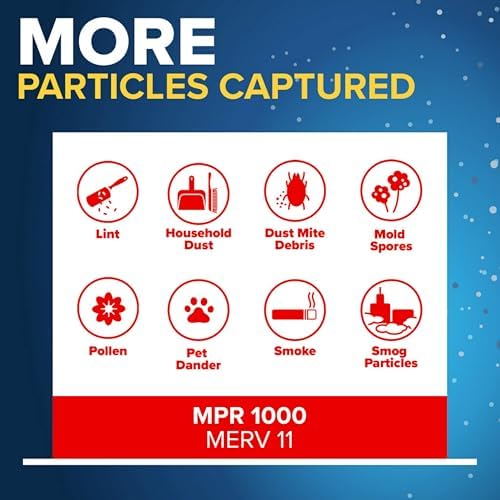 Filtrete 20x30x1 AC Furnace Air Filter, MERV 11, MPR 1000, Micro Allergen Defense, 3-Month Pleated 1-Inch Electrostatic Air Cleaning Filter, 2 Pack (Actual Size 19.81 x 29.81 x 0.81 in) - Image 5