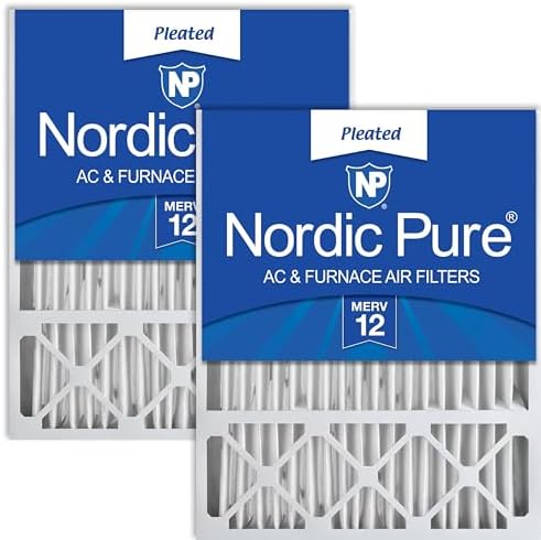 Nordic Pure 16x25x5 (15_3/4 x 24_3/4 x 4_3/8) Honeywell/Lennox Replacement MERV 12 Air Filters 2 Pack