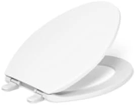 Kohler K-4774-0 Brevia Elongated White Toilet Seat with Quick-Release Hinges And Quick-Attach Hardware For Easy Clean