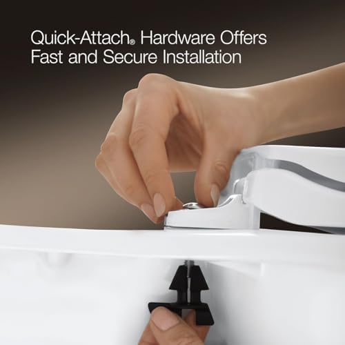 Kohler K-4774-0 Brevia Elongated White Toilet Seat with Quick-Release Hinges And Quick-Attach Hardware For Easy Clean - Image 7