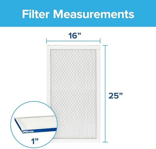 Filtrete 16x25x1 AC Furnace Air Filter, MERV 13, MPR 2200, Elite Allergen, Bacteria & Virus Filter, 3-Month Pleated 1-Inch Electrostatic Air Cleaning Filter, 2-Pack (Actual Size 15.69x24.69x0.78 in) - Image 2