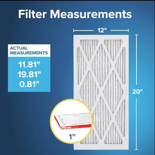 Filtrete 12x20x1 AC Furnace Air Filter, MERV 11, MPR 1000, Micro Allergen Defense, 3-Month Pleated 1-Inch Electrostatic Air Cleaning Filter, 4 Pack (Actual Size 11.81x19.81x0.81 in) - Image 2