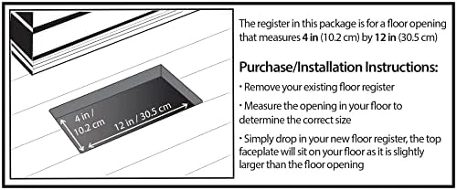 Decor Grates AGH412-RB Gothic Steel Floor Register 4x12 Inch, Bronze - Image 4