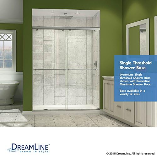 DreamLine SlimLine 32 in. D x 60 in. W x 2 3/4 in. H Left Drain Single Threshold Shower Base in White, DLT-1132601 - Image 8