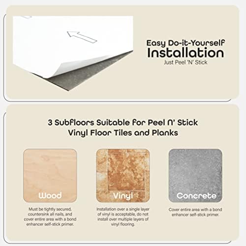 Nexus Self Adhesive 12-Inch Vinyl Floor Tiles, 20 Tiles - 12" x 12", Dark Slate Marble Pattern - Peel & Stick, DIY Flooring for Kitchen, Dining Room, Bedrooms & Bathrooms by Achim Home Decor - Image 4