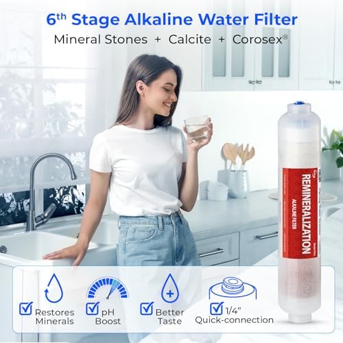 iSpring F10KU NSF Certified 1-Year Replacement Filter Set for 7-Stage RO Water Filtration Systems, Includes Alkaline Mineral & UV Filters, 10 Pieces, No RO Membrane - Image 6