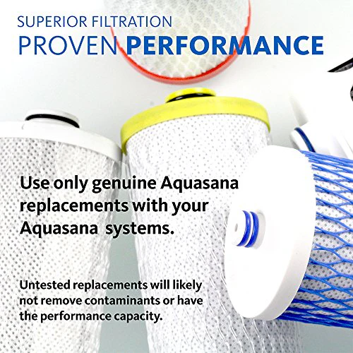 Aquasana Replacement Filter Cartridges for 2-Stage Under Sink Water Filtration System - Filters 99% Of Chlorine - 2 Count - AQ-5200R, Red and Yellow - Image 2
