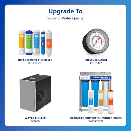 Express Water RO5DX Reverse Osmosis Filtration NSF Certified 5 Stage RO System with Faucet and Tank – Under Sink Water Plus 4 Filters – 50 GPD, 14 x 17 x 5, White - Image 10