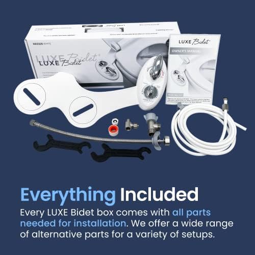 LUXE Bidet NEO 320 - Hot and Cold Water, Self-Cleaning, Dual Nozzle, Non-Electric Bidet Attachment for Toilet Seat, Adjustable Water Pressure, Rear and Feminine Wash, Lever Control (White) - Image 2