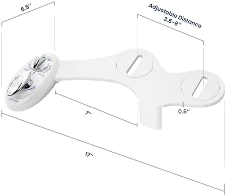LUXE Bidet NEO 320 - Hot and Cold Water, Self-Cleaning, Dual Nozzle, Non-Electric Bidet Attachment for Toilet Seat, Adjustable Water Pressure, Rear and Feminine Wash, Lever Control (White) - Image 8