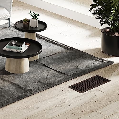 Decor Grates AJH614-RB Oriental Floor Register, 6X14 Inches, Rubbed Bronze Finish - Image 2